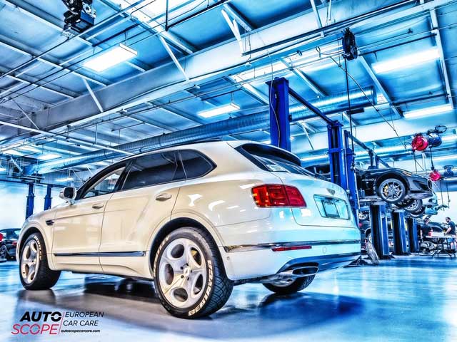 Bentayga-in-Autoscope-European-Car-Care-Plano jb Do I Have to Go Back to the Dealership for Maintenance?
