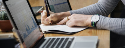 Business people working on a laptop